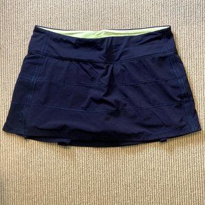 Lululemon Pace Rival Skirt - sz8 - Navy & Lime